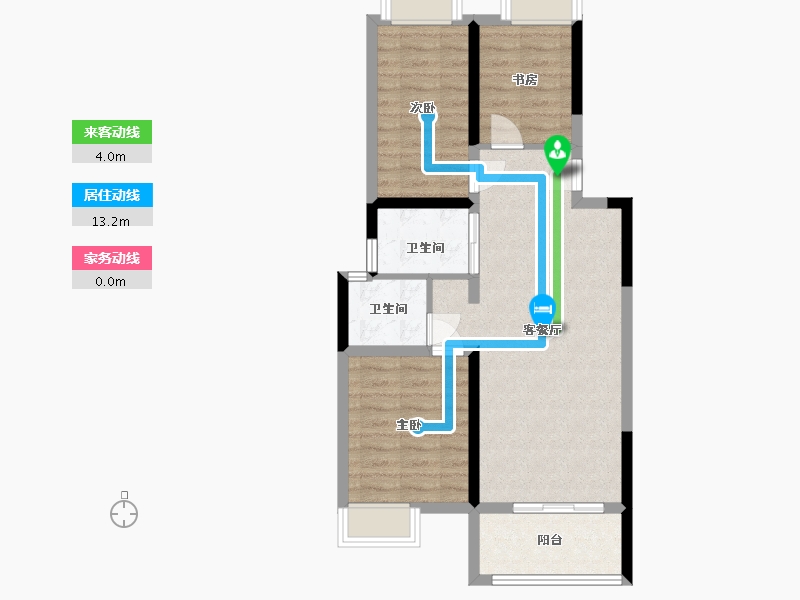 江西省-南昌市-上峰景城-68.99-户型库-动静线