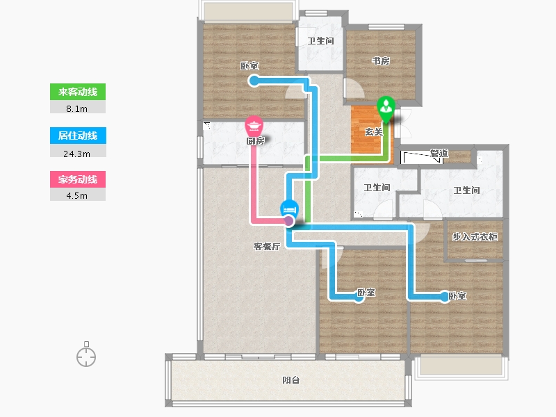 浙江省-衢州市-新湖牡丹园-153.87-户型库-动静线