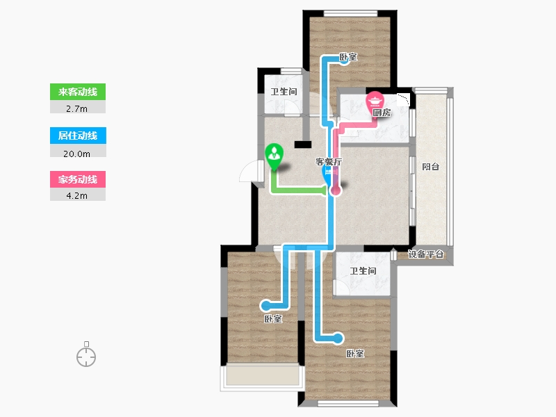 浙江省-金华市-横店南江西园-80.00-户型库-动静线