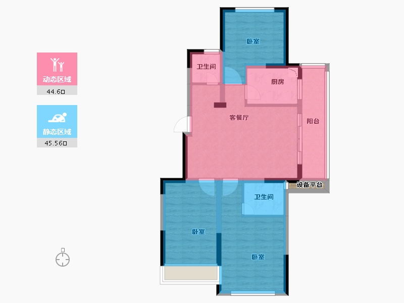 浙江省-金华市-横店南江西园-80.00-户型库-动静分区