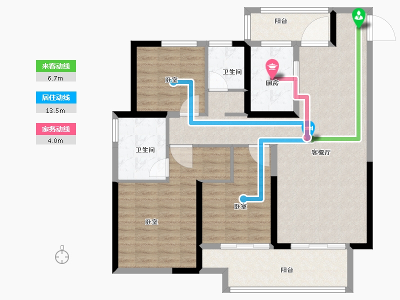 安徽省-芜湖市-美好首玺-102.00-户型库-动静线