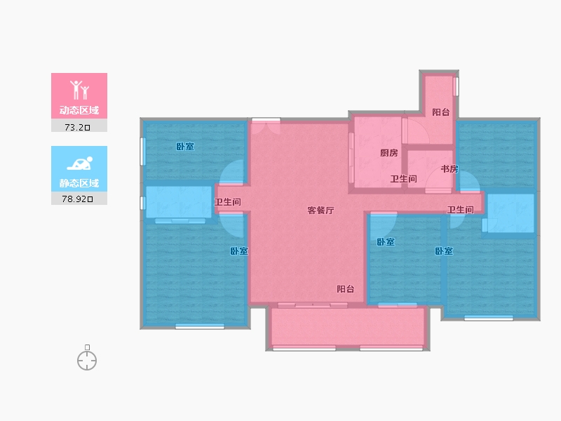 广西壮族自治区-玉林市-盛世翰林杏林居-135.59-户型库-动静分区