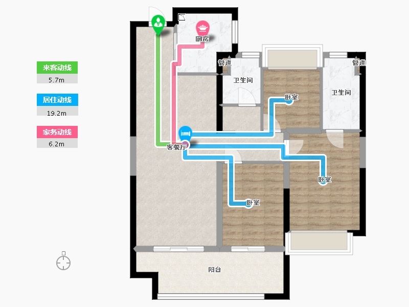 宁夏回族自治区-银川市-银川融创城-90.00-户型库-动静线