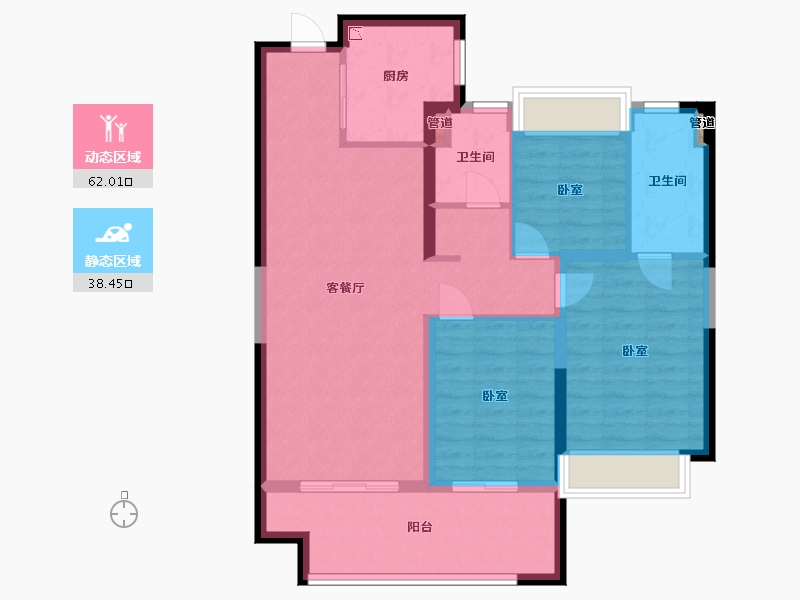 宁夏回族自治区-银川市-银川融创城-90.00-户型库-动静分区