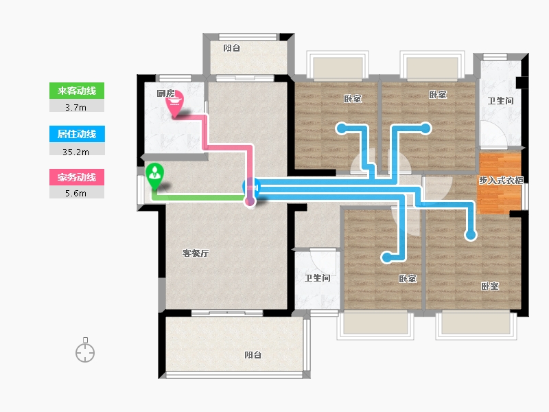 福建省-泉州市-城建水墨芳林-116.00-户型库-动静线