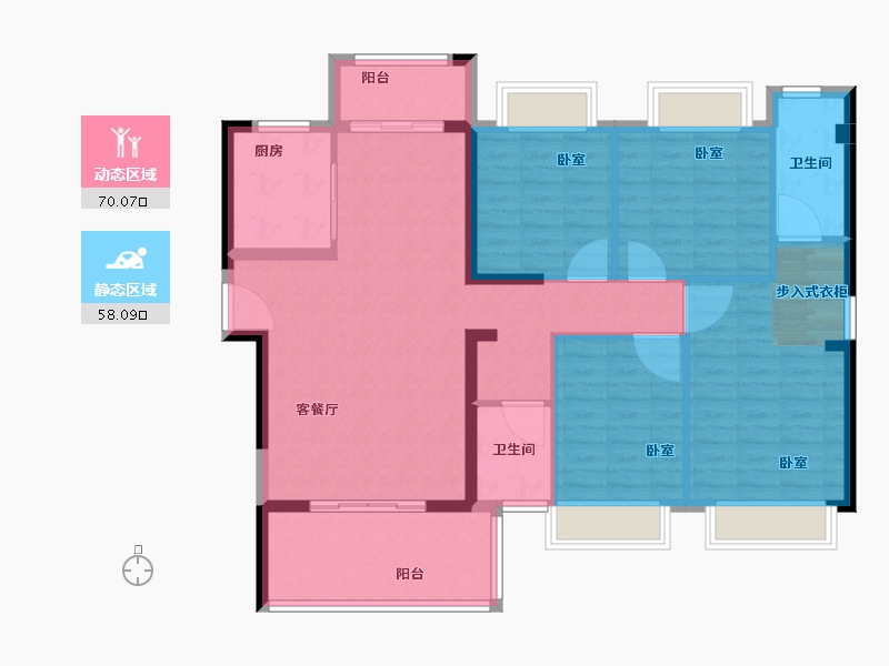 福建省-泉州市-城建水墨芳林-116.00-户型库-动静分区