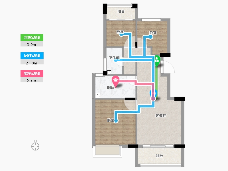 浙江省-丽水市-多弗怡泉湾-72.01-户型库-动静线