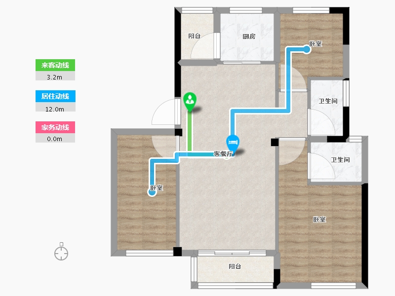 福建省-龙岩市-中福城会员制居家养老社区-83.00-户型库-动静线