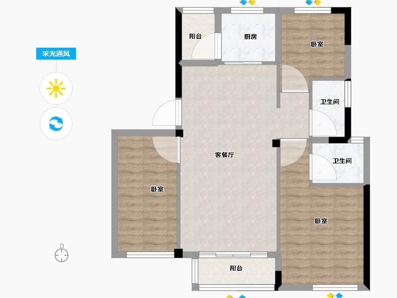 福建省-龙岩市-中福城会员制居家养老社区-83.00-户型库-采光通风