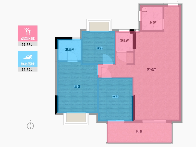 福建省-南平市-富金湖壹号-80.00-户型库-动静分区