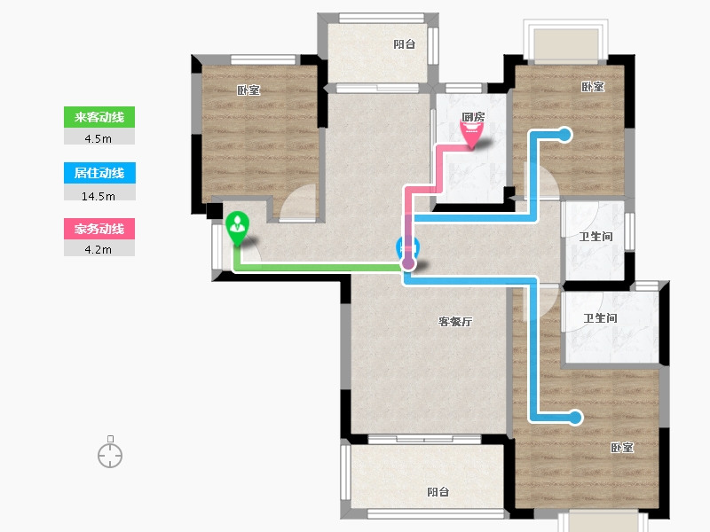 福建省-泉州市-鼎盛城上城-87.00-户型库-动静线