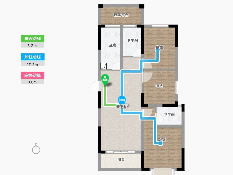 安徽省-合肥市-保来国际城-90.00-户型库-动静线