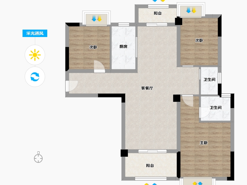 江西省-九江市-九江中联城-92.23-户型库-采光通风