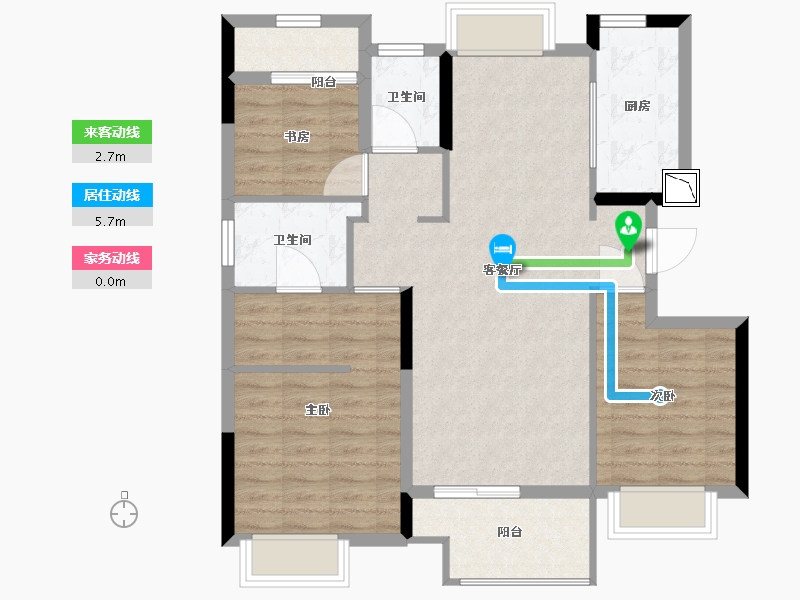 江西省-南昌市-凌云府-90.00-户型库-动静线