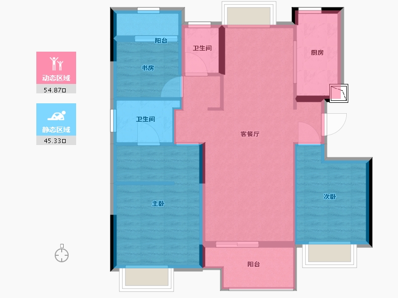 江西省-南昌市-凌云府-90.00-户型库-动静分区