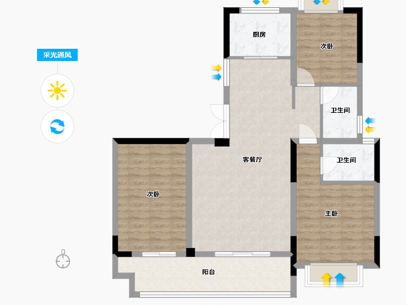 江西省-九江市-凤凰天湖墅-99.16-户型库-采光通风