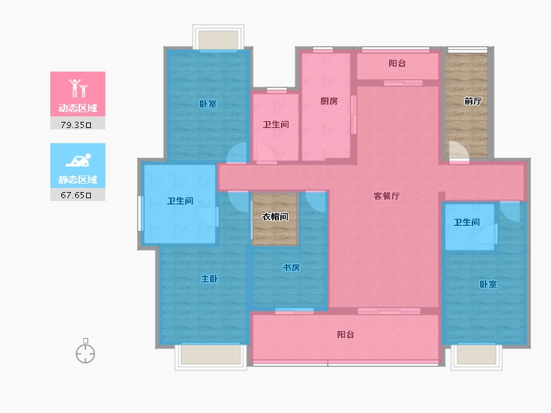 江西省-上饶市-东华御府-142.70-户型库-动静分区