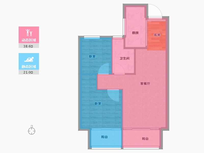 浙江省-嘉兴市-中南泷悦府-53.88-户型库-动静分区