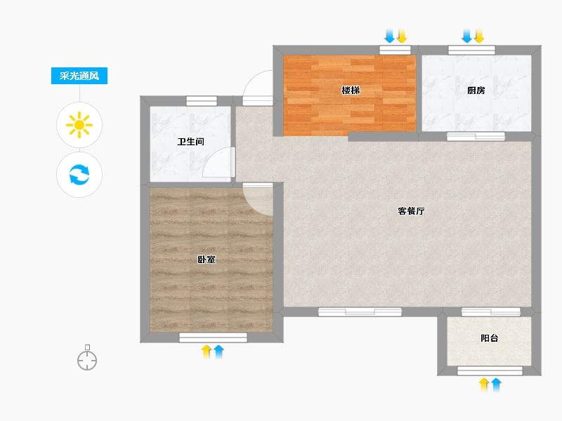 新疆维吾尔自治区-乌鲁木齐市-绿城春风里-62.10-户型库-采光通风