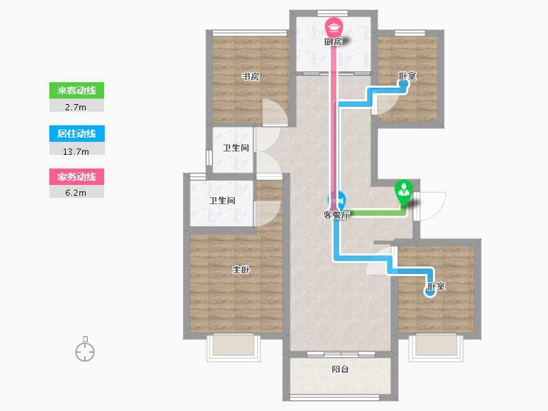 山东省-淄博市-中梁首府壹号-100.00-户型库-动静线