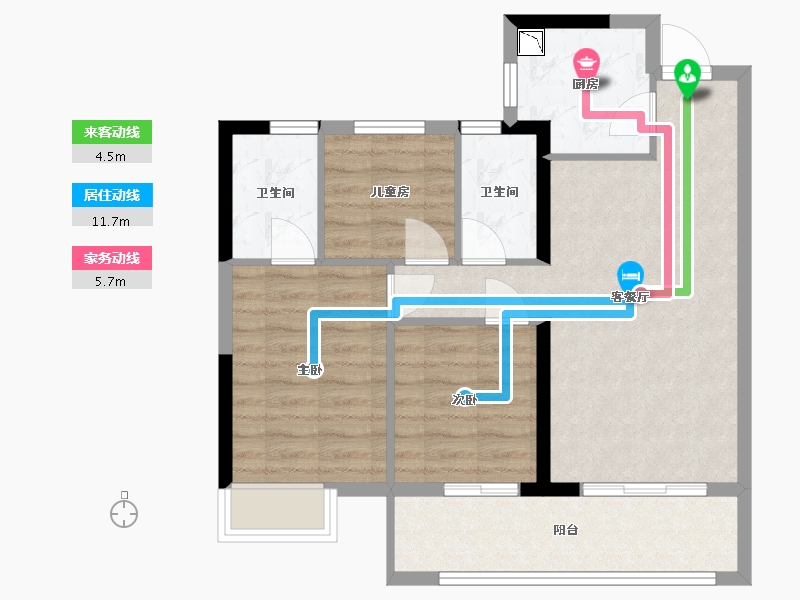 福建省-福州市-中发首府-71.00-户型库-动静线