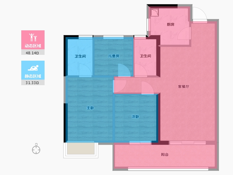 福建省-福州市-中发首府-71.00-户型库-动静分区