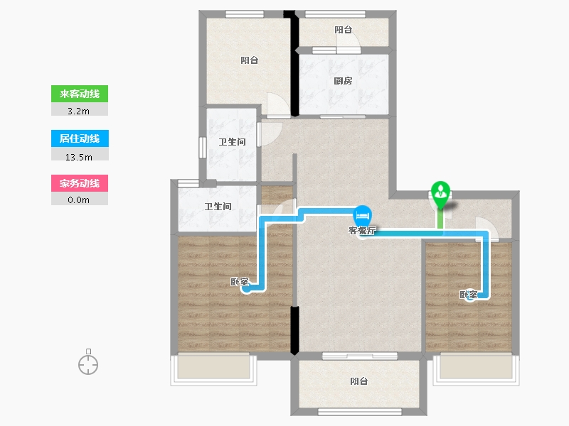 浙江省-湖州市-碧桂园黄金时代-92.00-户型库-动静线