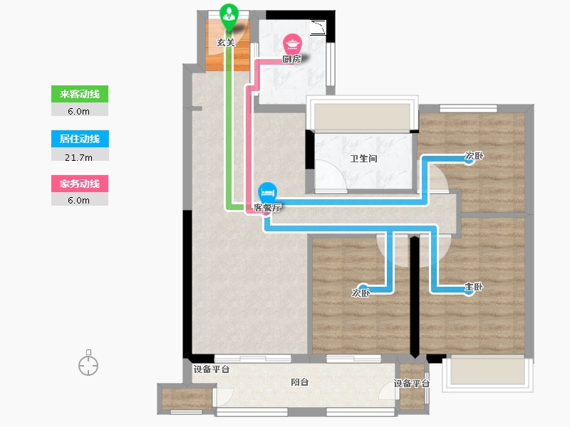 江苏省-常州市-新城金樾-79.78-户型库-动静线