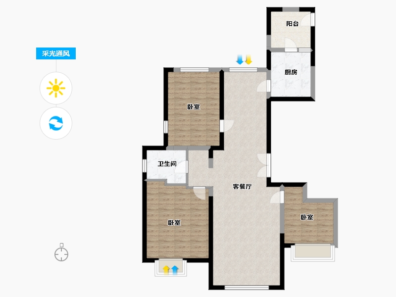 宁夏回族自治区-银川市-银川融创城-106.00-户型库-采光通风