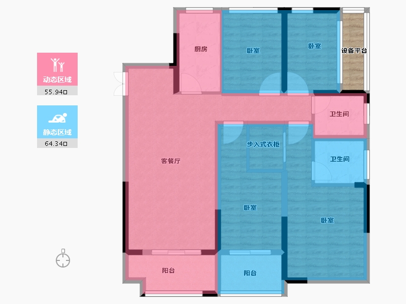 安徽省-合肥市-合肥奥园城市天地-109.99-户型库-动静分区