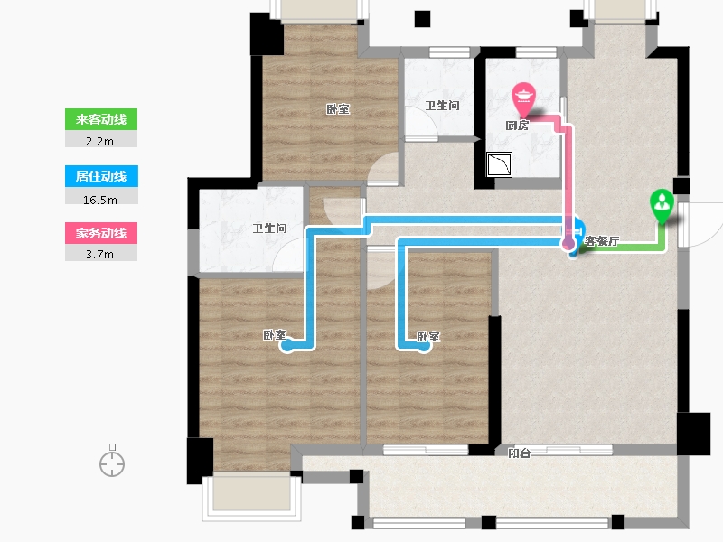 福建省-龙岩市-龙地·东尚湾-94.00-户型库-动静线