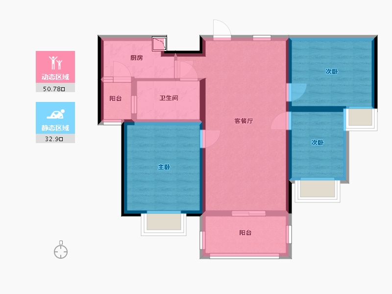 江西省-南昌市-保利春天里-73.61-户型库-动静分区