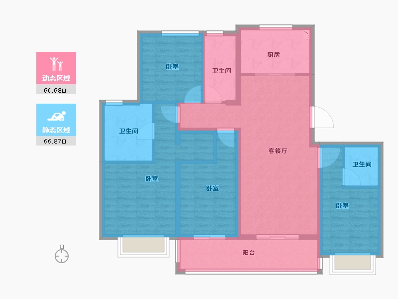 江苏省-无锡市-融创大塘御园-114.00-户型库-动静分区