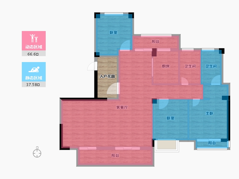 福建省-泉州市-保利城-98.35-户型库-动静分区