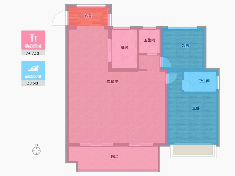 安徽省-阜阳市-石榴·学府壹号-94.00-户型库-动静分区