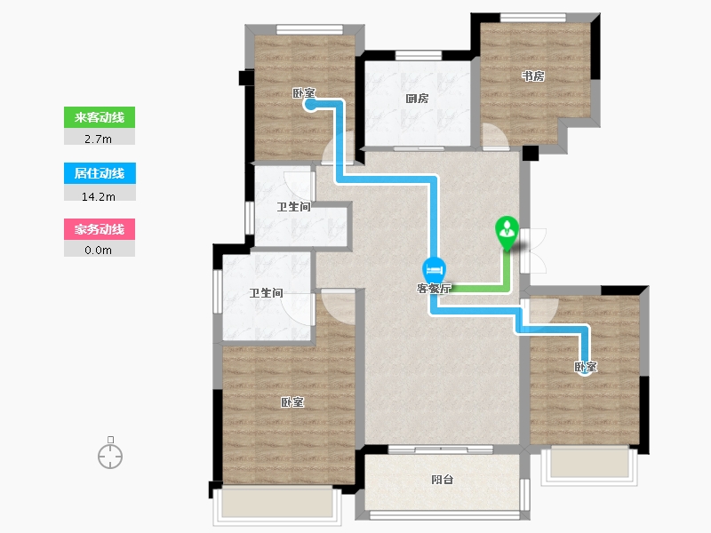 浙江省-宁波市-中交君玺-104.00-户型库-动静线