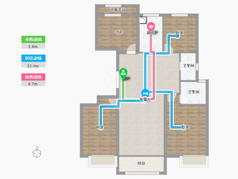 浙江省-湖州市-东升和府-110.38-户型库-动静线