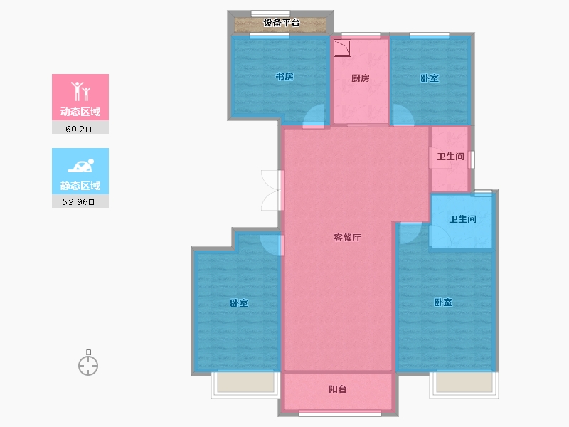 浙江省-湖州市-东升和府-110.38-户型库-动静分区