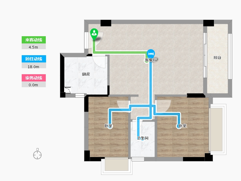 福建省-泉州市-安溪金沙水岸-66.70-户型库-动静线