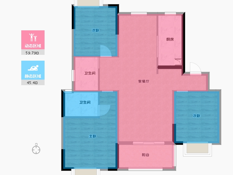 江西省-九江市-美的铂悦府-94.40-户型库-动静分区