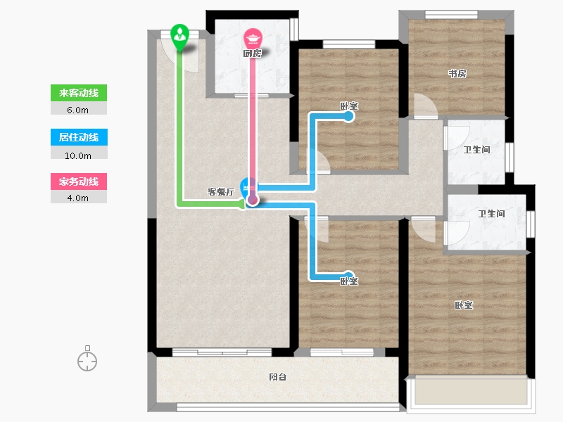 浙江省-温州市-大诚瓯江印象-94.99-户型库-动静线