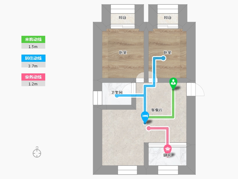 浙江省-嘉兴市-路仲文化苑-8.32-户型库-动静线