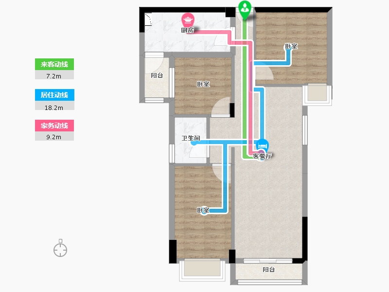 福建省-泉州市-安溪金沙水岸-79.45-户型库-动静线