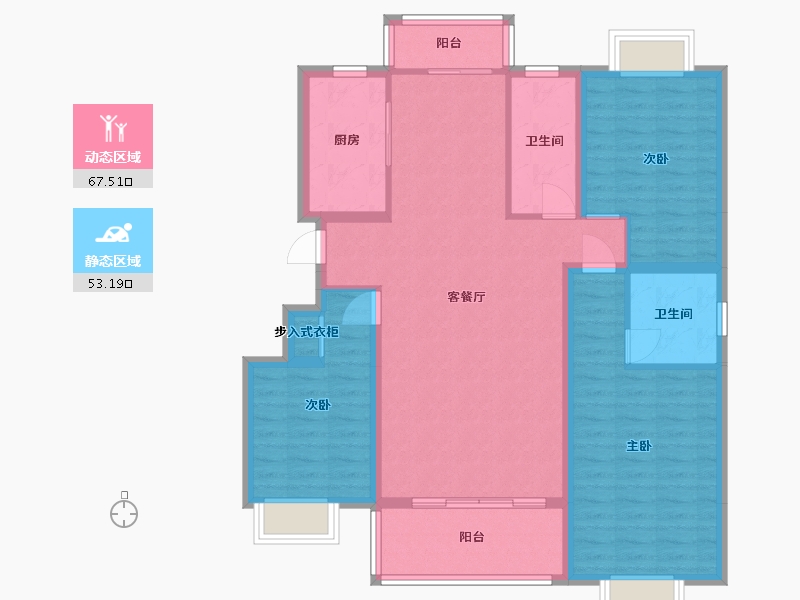 江西省-九江市-鼎翔珍珠湖-108.59-户型库-动静分区