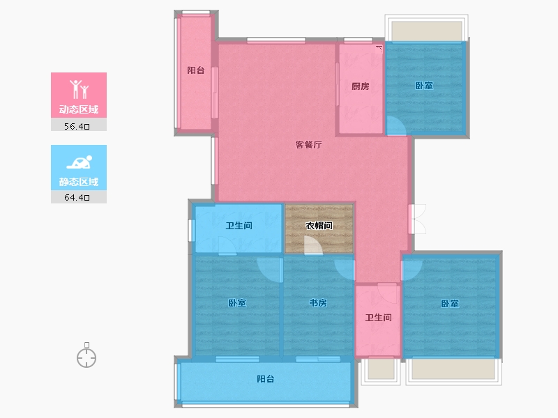 浙江省-衢州市-新湖牡丹园-114.00-户型库-动静分区