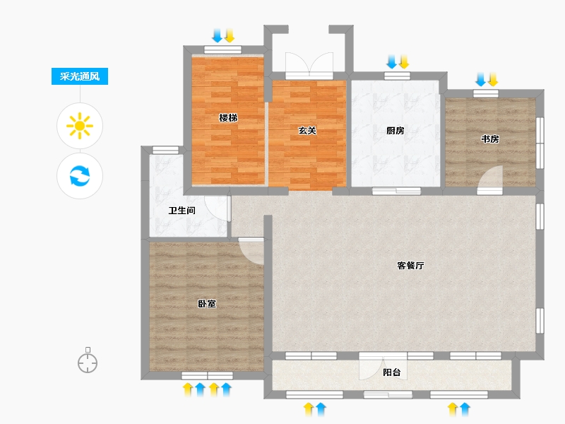 新疆维吾尔自治区-乌鲁木齐市-绿城春风里-103.81-户型库-采光通风