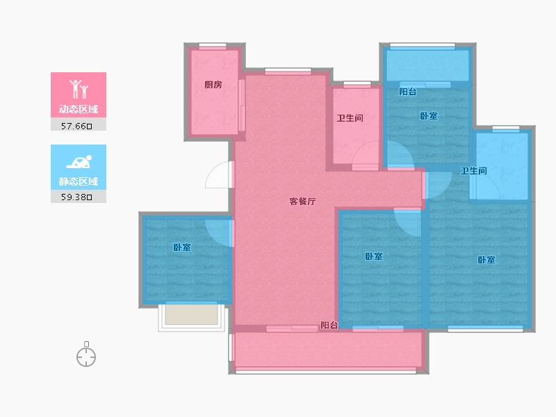 江西省-上饶市-翼天·十里风荷-104.01-户型库-动静分区