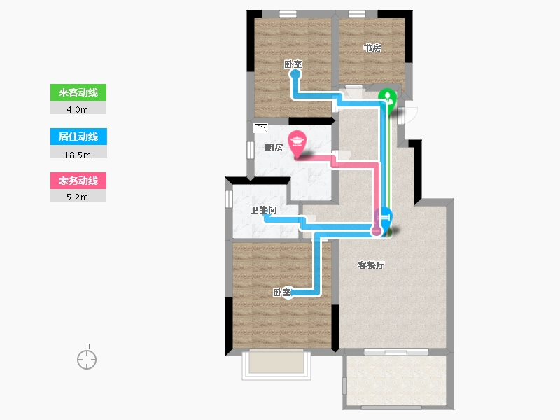 浙江省-宁波市-祥生·潮起云悦-72.99-户型库-动静线