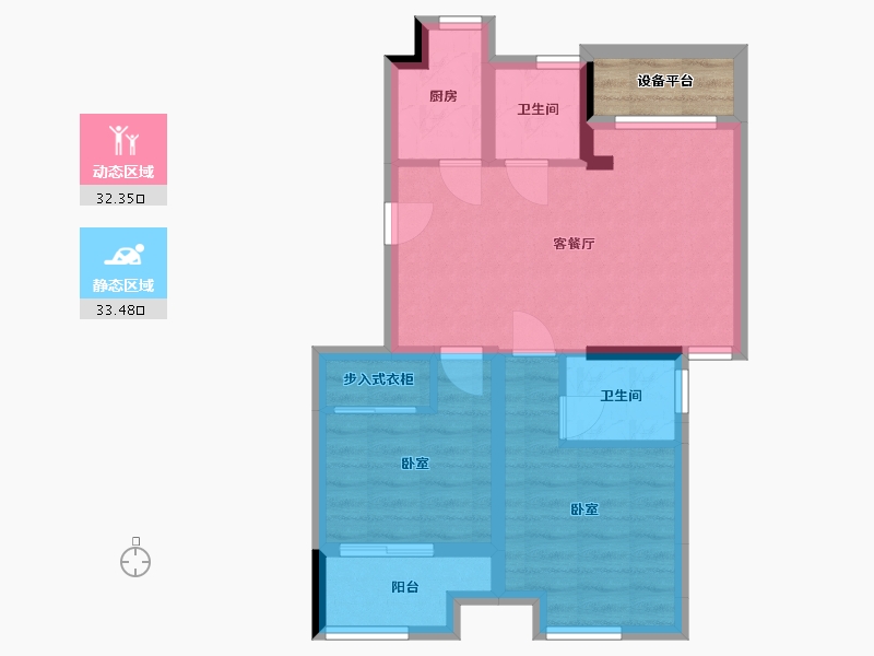 浙江省-嘉兴市-紫金华庭-60.67-户型库-动静分区