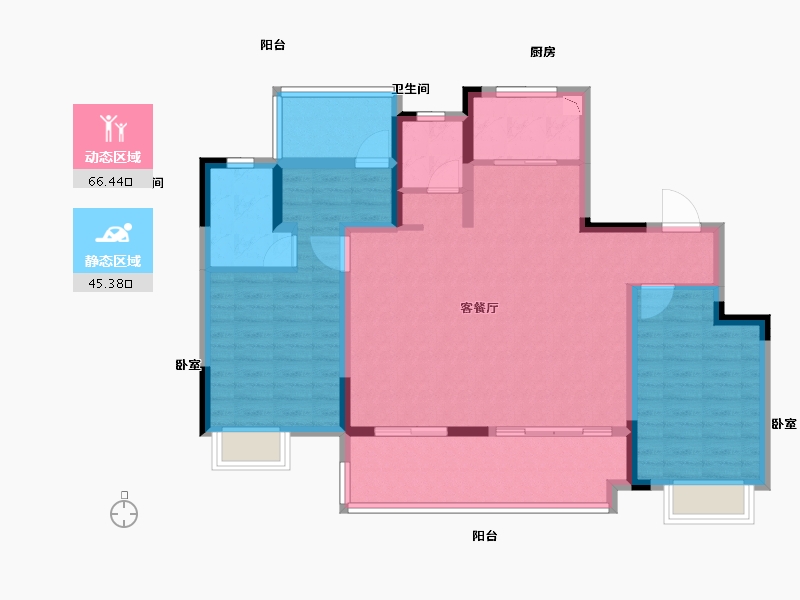 安徽省-合肥市-高速蜀西湖畔-100.00-户型库-动静分区